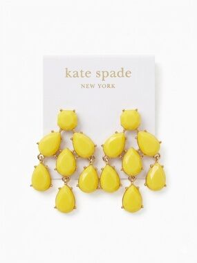 kate spade Yellow Teardrop Chandelier Earrings